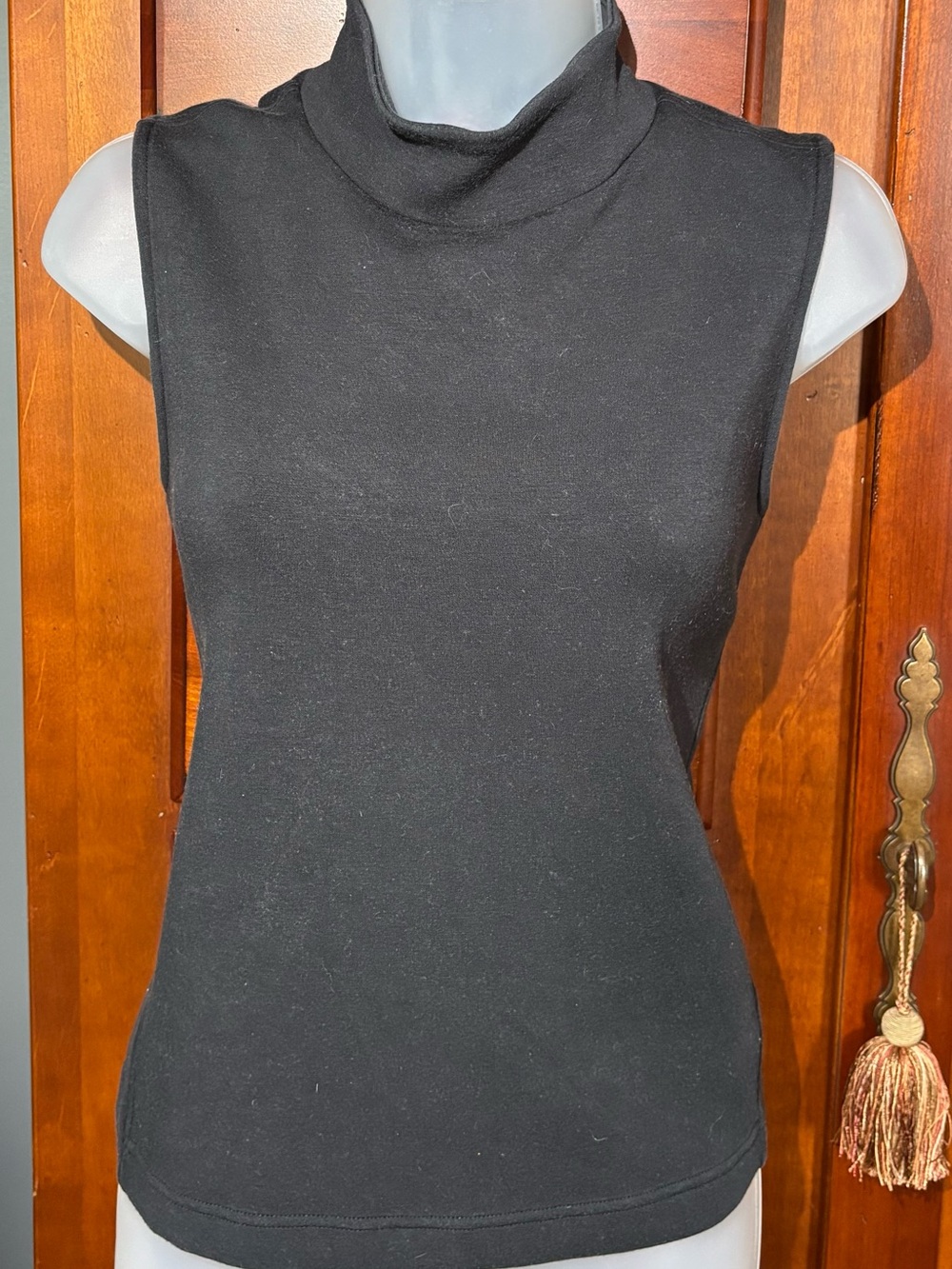 SPANX Air Essentials Black Top with Red Brand Tag